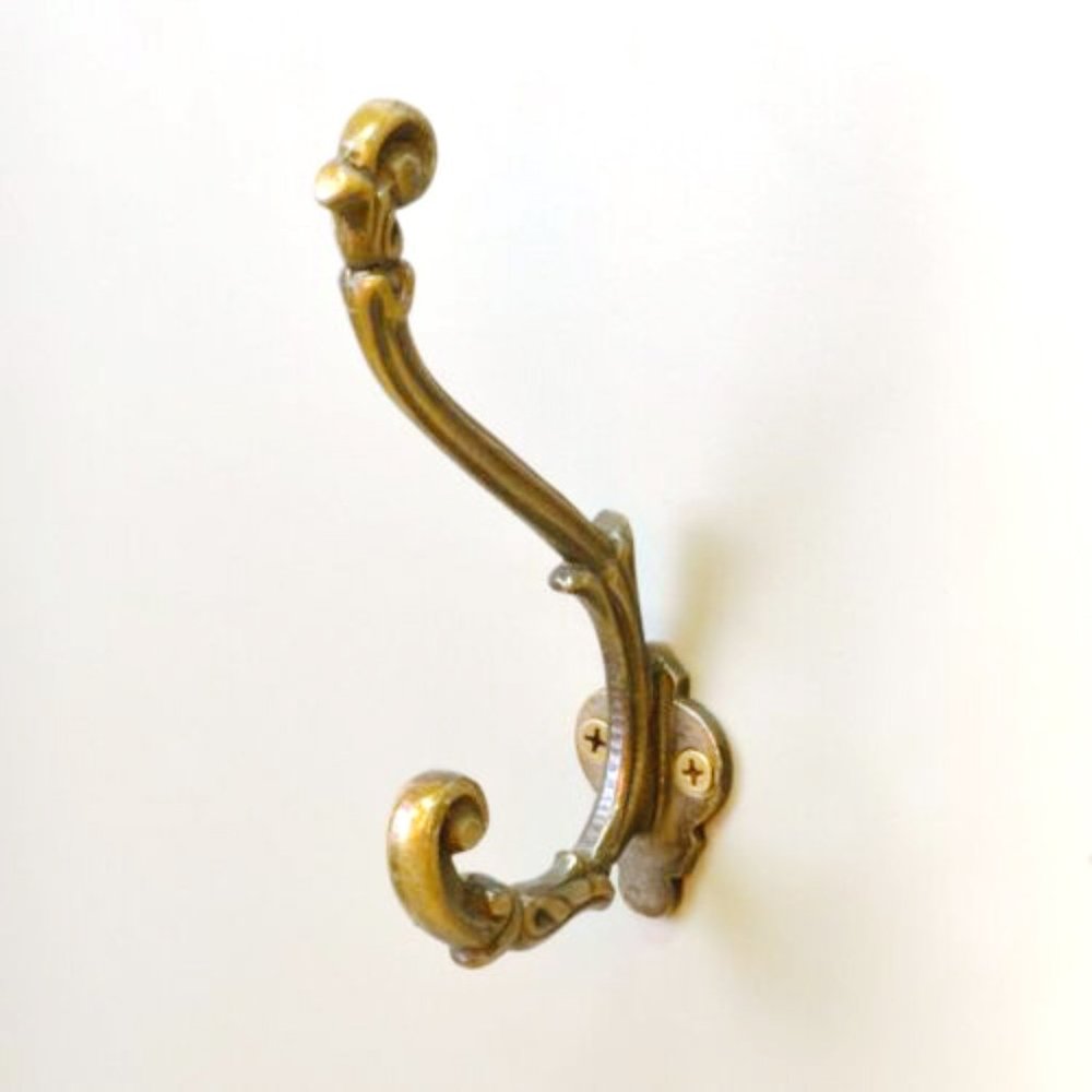 Sheffield Home | SET of 3 Handpainted Antique Gold Cast Iron Wall Hooks | NEW!